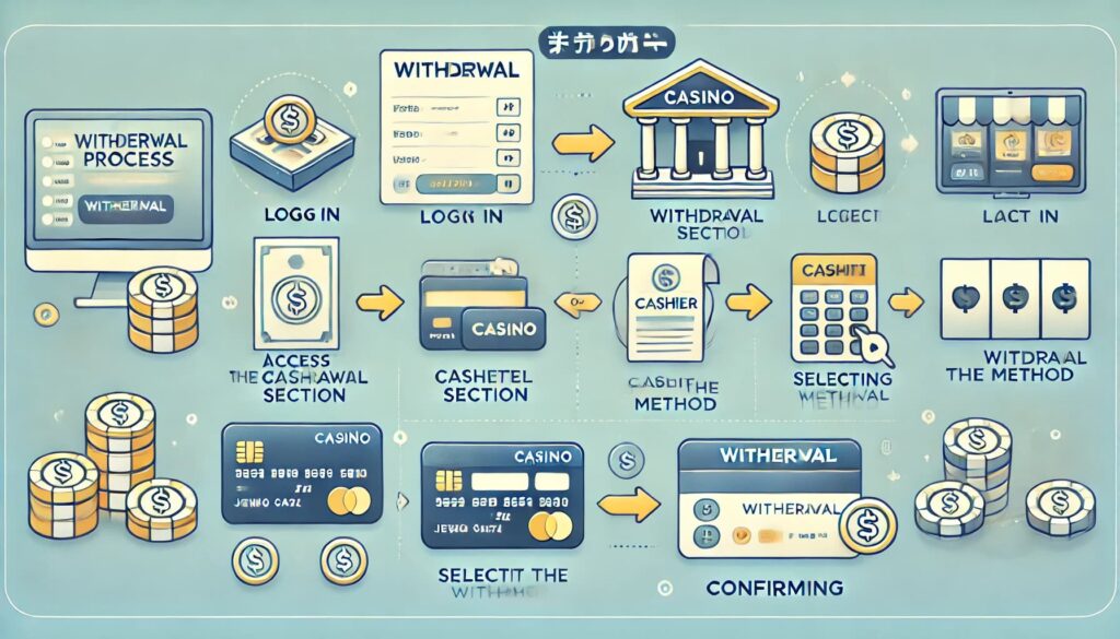 オンラインカジノでの出金手順